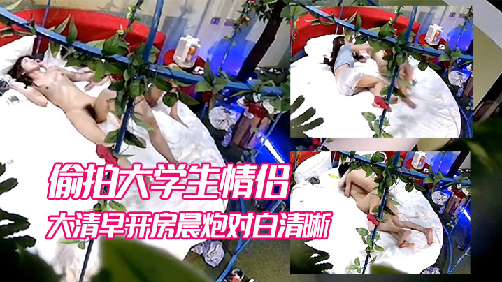 酒店偷拍出角度不錯的情趣酒店浴缸搖籃床偷拍大學生情侶大清早開房晨炮對白清晰