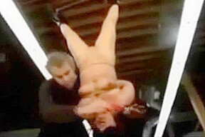 Girl hanging and spanked1