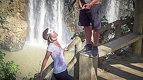 So Much Piss and Cum at the Waterfall - PissVids1