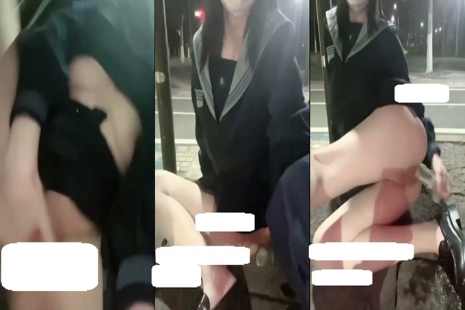 The bunny loves to squirt. She is wearing a vacuum JK uniform and masturbating on the roadside. Passersby are shocked by the pleasure. The penis quickly penetrates the tender white tiger. The wonderful spasm squirts
