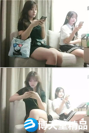 [國產劇情]今晚約兩嫩妹子玩雙飛，脫掉褲子邊口交邊摸逼