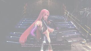 Makai Kishi from taimanin asagi three boned her tight little cunt inside spooning teasing rough to make her orgasm on a floor - 3d sfm animation