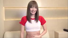 tall and slender japanese beauty. blowjob and creampie sex. gymnastics wear bloomer cosplay uncensored,