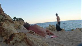public sex and sperm on the beach