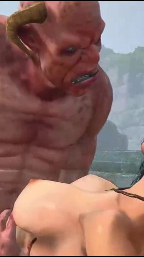 Key moment from &quot;Big tits sexy Barbarian and Laid Ogre&quot;