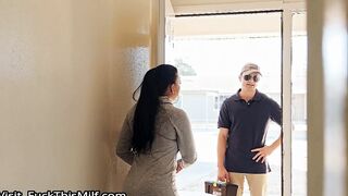Curvy Latina wife cheats on her husband with the cable guy 2