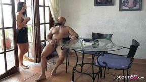 Old Germany pervert gets horny🥵, sloppy seconds with teenage tart Alicia, begging for intense group screw