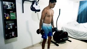 Hotwife Hispanic Mounts with Stepson and Hubby in Gym, Part 1/4