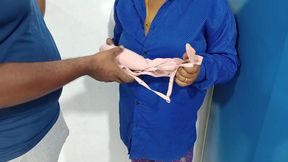 A Stepbrother Who Wrapped His Stepsister in His Closet Looking for Her Bra, He Suddenly Put Big Boobs and Wet Pussy