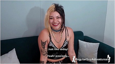 I Fucked a Punk/Goth Teen With Hairy Pussy in a Porn Casting