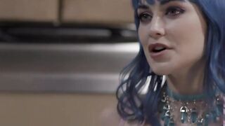 Pale blonde beauty fucks in a resort by big cock