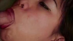 Asian beauty in vintage scene tongues out, then gets penetrated