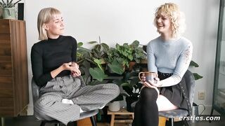 Blonde's First Time Eating Twat