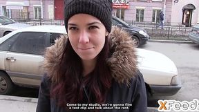Shy chick fucks like a pornstar during audition