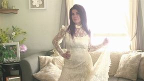Violet Vices tries on wedding dress and also a BBC