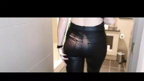 Leather Ass Fetish Blowjob Huge Cumshot
