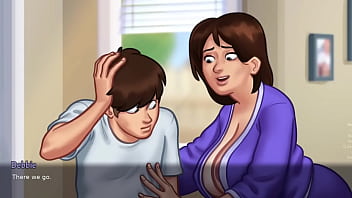 Busty Step-Mom Explicitly Shows Off Massive Breasts In 3D Summer Game Replay