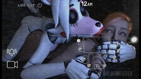 fun night at freddy s [ fnaf parody hentai game pornplay ] ep.3 muscular security guard pegged by a spooky monster animatronic