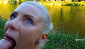 Deutscher Pornostar LilliVanilli vom Fan im Wald gefickt
