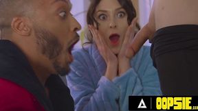 Happily married couple fucks tranny sneaking into their house