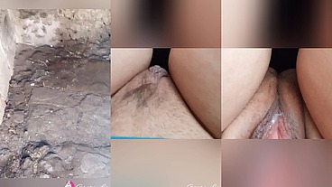 Il prato, una grotta e GretaLa eccitata e sburrata...