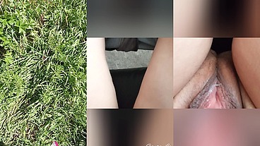 Il prato, una grotta e GretaLa eccitata e sburrata...