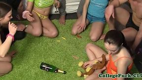 Spin the Bottle College Orgy with Mouthfuls and Facials