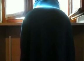 I finger fuck my jaw dropping bootyful babe near the window