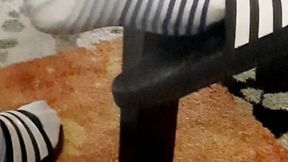 Dangling and footjob in socks 22's Autumn