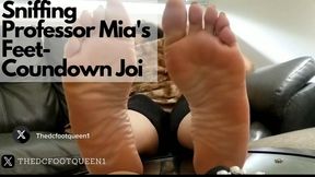Sniffing Professor Mia's Feet- Countdown Joi