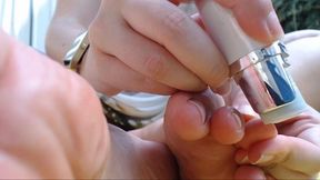 Sexy pedicure outdoor session 760HD