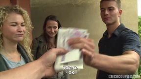Foursome scene with cutesy Noname from Czech Couples
