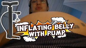 Inflating my belly with an air pump