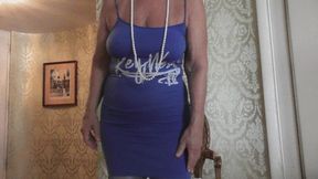 MY BLUE GLOSSY PANTYHOSE MP4