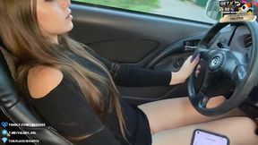 Cumshot at Drive-Thru with Remote Vibrators (Lovense)