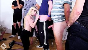 gang bang whore loves fucking older guys and taking a big bukkake