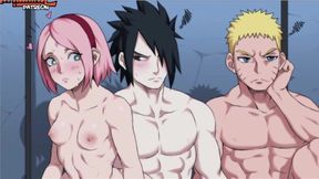 Naruto, Sasuke with Hinata, Sakura, Ino - Explicit Hentai Animation