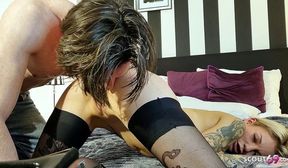 Skinny blonde German Teen Kaira Kampen seduce to Rough Amateur Sex