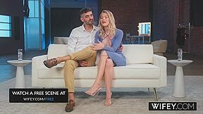 Tiny Hotwife Sammm Next Door Holds Hubbys Hand While She Devours Monster Bbc