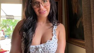 Stepmom because of your big boobs i got boner all day