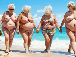 Four grannies with biggest titties
