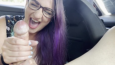 Back Seat Blowjob - Cum Swallow