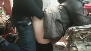 Bent over that whore inside the barn again. Pounded doggy
