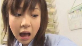 Pretty teen Aki Hoshino visits hospital for check-up
