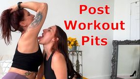 Post Workout Pits - Cadence Luxxx And Autumn Bodell Sweaty Armpit Worship with Armpit Smelling And Armpit Licking