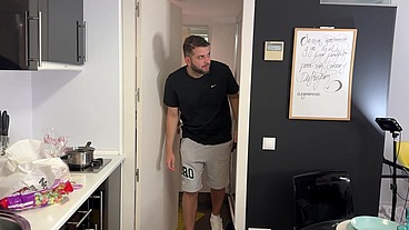 My roommate catches me fucking my doll and I end up fucking him