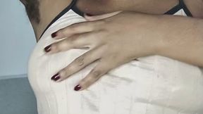 Rubbing nipples and Smelling and rubbing armpits and hairy pussy