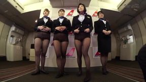 Japan&#039;s Sky Bunnies: Mile-High Orgy with Horny Stewardesses &amp; Passengers