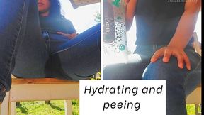 Hydrating and peeing