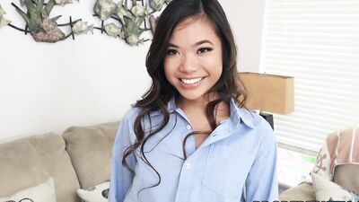 Elegant Asian brunette is very enthusiastic about POV banging
